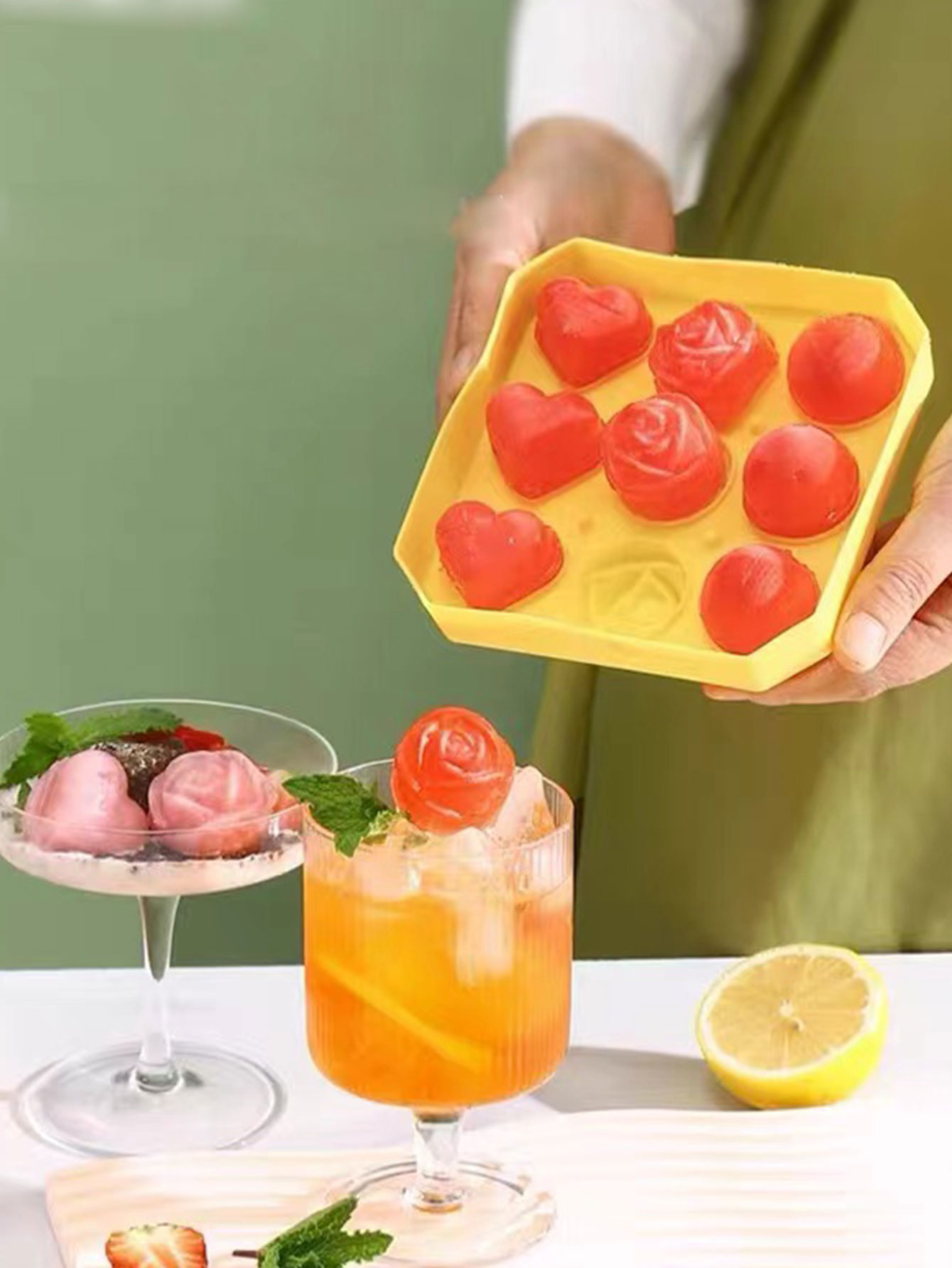 Rose Ice Cube Mold Food-Grade  - Ice Mold Sphere ulasan dan harga