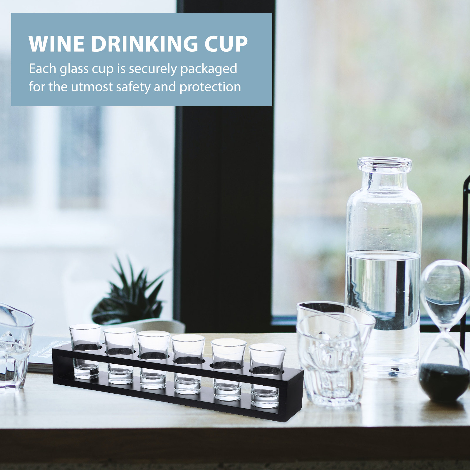 1Set Elegant Glass Wine Cup Se - Home Bar Set ulasan dan harga