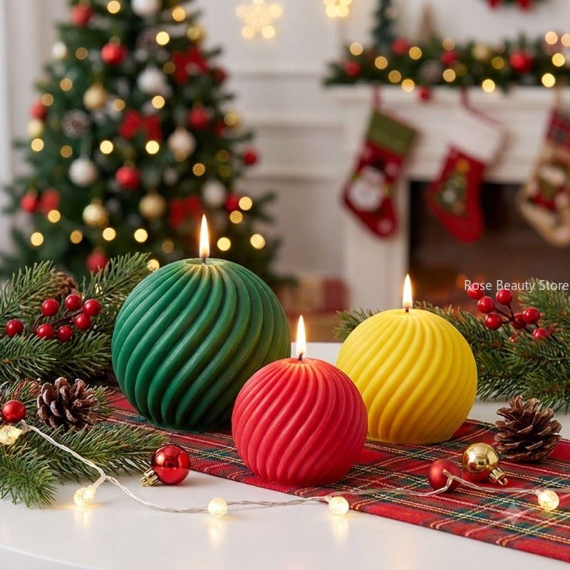 3D Christma Ball Candle Silico - Ice Mold Sphere ulasan dan harga